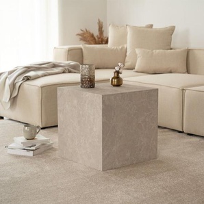 Couchtisch Marmor amiri m Farbe: Beige, Größe: 50 x 50 x 50 cm Couchtisch Marmor Marmor Tisch - Home Deluxe