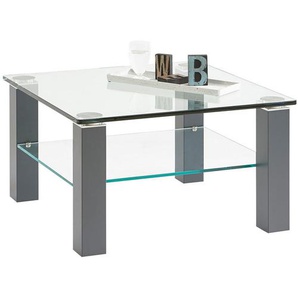 Couchtisch, Metall, Glas, rechteckig, eckig, 75x43x75 cm, Wohnzimmer, Wohnzimmertische, Couchtische, Glas-Couchtische