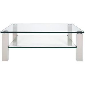 Xxxl Couchtisch, Nickel, Metall, Glas, rechteckig, eckig, 80x43x120 cm, Wohnzimmer, Wohnzimmertische, Couchtische, Glas-Couchtische