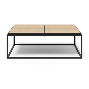 Couchtisch TEMAHOME Douro Sofatisch, Wohnzimmertisch, Kaffeetisch, schwarz (eiche hell, schwarz), B:120cm H:45cm T:75cm, Spanplatte, Wabe, MDF, Metall, Tische, mit Metallgestell, Breite 120 cm, mit 3 oder 4 kleine tischplatten