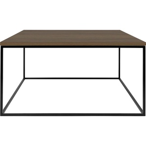 Couchtisch TEMAHOME Gleam Tische Gr. B/H/T: 75 cm x 40 cm x 75 cm, Farbe Tischbeine, braun (walnuß, schwarz) wahlweise aus Marmor oder Holz, Breite 75 cm