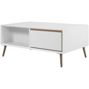 Couchtisch - weiß - Materialmix - 55 cm - 40 cm | Möbel Kraft