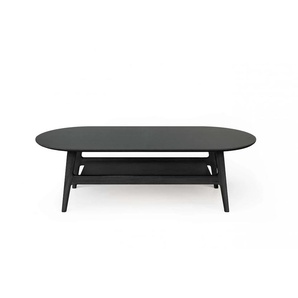 Couchtisch WOODMAN Curved Tische Gr. B/H/T: 130 cm x 39 cm x 60 cm, schwarz (schwarz, schwarz, schwarz) Couchtische eckig Scandi Design, Breite 130 cm