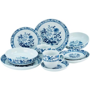 Creatable Kombiservice Allround Zwiebelmuster, Blau, Weiß, Keramik, 10-teilig, Blume, 400 ml, Essen & Trinken, Geschirr, Geschirr-Sets, Kombiservice