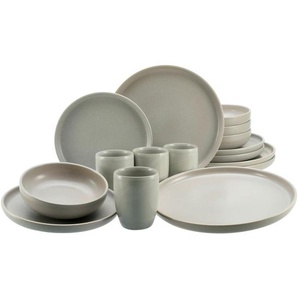 Creatable Kombiservice Uno, Grau, Keramik, 16-teilig, 370 ml,400 ml, Essen & Trinken, Geschirr, Geschirr-Sets, Kombiservice