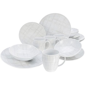 Creatable Kombiservice, Mehrfarbig, Weiß, Keramik, 16-teilig, 300 ml, Essen & Trinken, Geschirr, Geschirr-Sets, Kombiservice