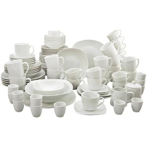 Creatable Kombiservice, Weiß, Keramik, 100-teilig, Uni, 200 ml,200 ml,300 ml, Essen & Trinken, Geschirr, Geschirr-Sets, Kombiservice