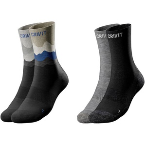 CRIVIT Herren Outdoorsocken, 2 Paar, optimale Passform