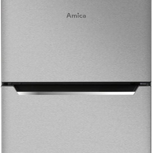 AMICA Top Freezer DT 374 170, D (A-G), silber (edelstahloptik), Rechtsanschlag, Kühlschränke