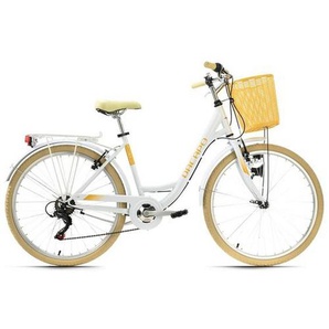 Da Capo Citybike Cantaloupe 507C, Gelb, Weiß, Metall, 180x70 cm, female, Freizeit, Sport & Fitness, Fahrräder