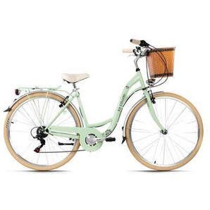 Da Capo Citybike, Grün, Metall, 180x70x80 cm, female, Freizeit, Sport & Fitness, Fahrräder, Citybike