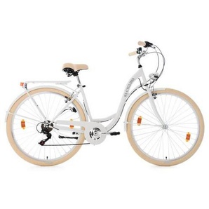 Da Capo Citybike, Weiß, Metall, 180x70x80 cm, Freizeit, Sport & Fitness, Fahrräder