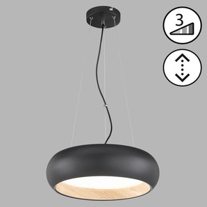 Deckenleuchte SCHÖNER WOHNEN-KOLLEKTION Wood Lampen Gr. Ø 40,00 cm, beige (sandschwarz) LED Pendelleuchte Esszimmerlampe Pendelleuchten und Hängeleuchten 1x 22 Watt, 3000 Kelvin, 2900 Lumen,höhenverstellbar,dimmbar