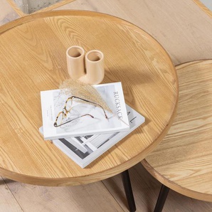 Woood Beistelltisch »Mesa L« aus Holz - naturfarben - Kiefer -