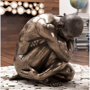 Deko Figur Nude Man Hug Bronze 54cm