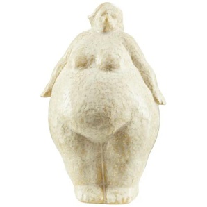 Deko Figur Woman - beige - Steinzeug - 14,5 cm - 22,2 cm - 10,5 cm | Möbel Kraft