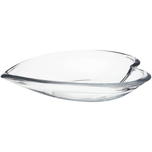 Deko Schale Herz - transparent/klar - Glas - 30,5 cm - [30.0] | Möbel Kraft