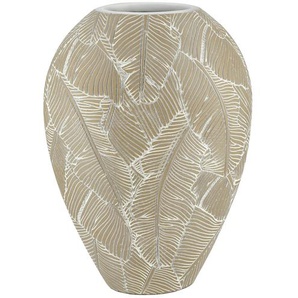 Deko Vase - beige - Polyresin (Kunstharz) - 21 cm - 30,5 cm - 11 cm | Möbel Kraft