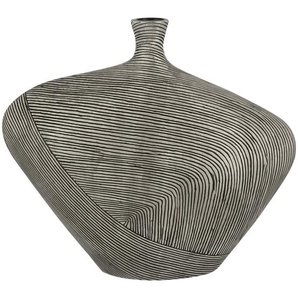 Deko Vase - grau - Polyresin (Kunstharz) - 40 cm - 35,5 cm - 15,5 cm | Möbel Kraft