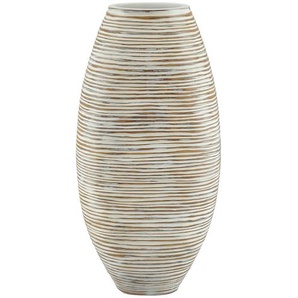 Deko Vase | weiß | Polyresin (Kunstharz) | 22 cm | 45 cm | 9,5 cm |