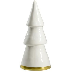 Deko-Weihnachtsbaum, weiß/gold, 16 cm