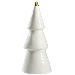 Deko-Weihnachtsbaum, weiß/gold, 20 cm