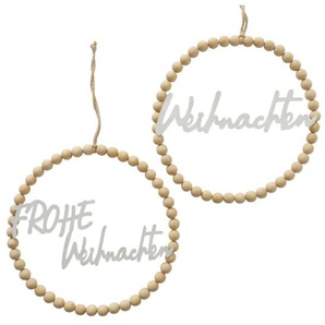 Dekoanhänger Beads, beige, 30 cm