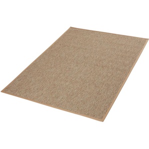 DEKOWE Teppichboden Naturino Prestige Spezial Teppiche Flachgewebe, meliert, Sisal Optik, In- und Outdoor geeignet Gr. B: 200cm, 10mm, L: 250cm, braun (camel)