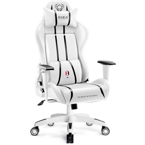 X-One 2.0 Gaming Stuhl Computerstuhl ergonomischer Bürostuhl Gamer Chair Schreibtischstuhl Weiß - Normal Size - Diablo