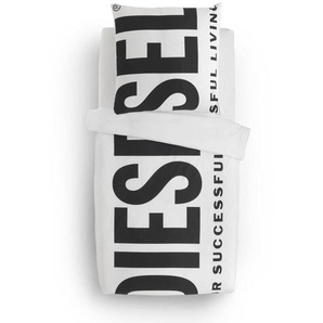 Diesel Bettwäsche Diesel 2023, Weiß, Textil, Schriftzug, 155x220 cm, Oeko-Tex® Standard 100, pflegeleicht, Schlaftextilien, Bettwäsche, Bettwäsche