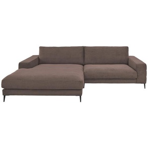 Dieter Knoll Ecksofa, Taupe, Textil, 3-Sitzer, Ottomane links, 293x207 cm, Goldenes M, Oeko-Tex® Standard 100, DGM-Klimapakt, DGM-Emissionslabel, Typenauswahl, Fußauswahl, Stoffauswahl, seitenverkehrt erhältlich, Hocker Rücken echt, Wohnzimmer, Sofas &