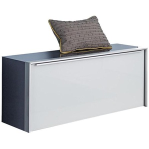 Dieter Knoll Garderobenbank, Schwarz, Weiß, Alu, Metall, 102x44x33.5 cm, Garderobe, Garderobenbänke, Garderobenbänke