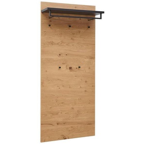 Dieter Knoll Garderobenpaneel, Anthrazit, Eiche, Holz, Balkeneiche, furniert, 80x183x27 cm, Goldenes M, Made in Germany, DGM-Klimapakt, Garderobe, Garderobenpaneele, Garderobenpaneele