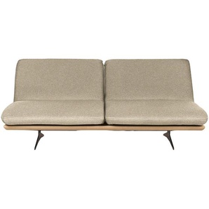 Dieter Knoll Schlafsofa Palermo, Eiche, Beige, Holz, Textil, Eiche, massiv, Uni, 2-Sitzer, 204x92x90 cm, Stoffauswahl, Schlafen auf Sitzhöhe, Rücken echt, Kinder- & Jugendzimmer, Jugendmöbel, Jugendsofas