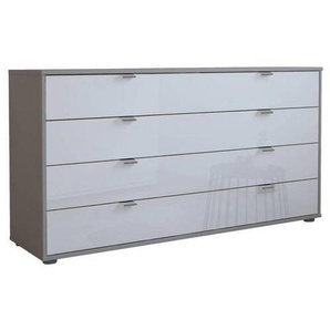 Dieter Knoll Sideboard, Grau, Weiß, Metall, 4 Schubladen, 141x70x43 cm, ISO 9001, Goldenes M, Made in Germany, Typenauswahl, stehend, Wohnzimmer, Kommoden & Sideboards, Sideboards