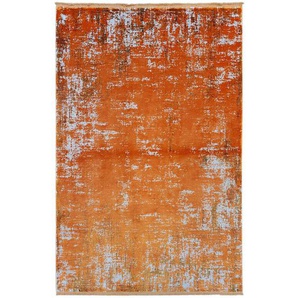 Dieter Knoll Vintage-Teppich Dhasan, Orange, Textil, Abstraktes, rechteckig, 240x340 cm, Care & Fair, Made in Turkey, lichtunempfindlich, pflegeleicht, Teppiche & Böden, Teppiche, Vintage-Teppiche