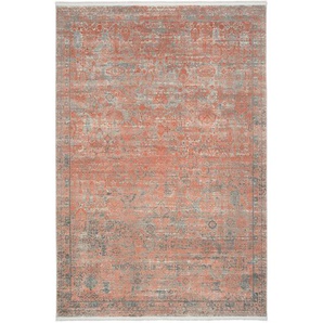 Dieter Knoll Webteppich Colore, Rosa, Textil, Abstraktes, rechteckig, 160x230 cm, Oeko-Tex® Standard 100, für Fußbodenheizung geeignet, rutschfest, in verschiedenen Größen erhältlich, Hausstauballergiker antistatisch, pflegeleicht, strapazierfähig,