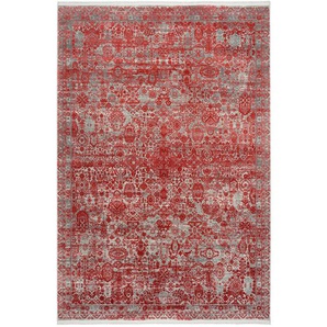 Dieter Knoll Webteppich Colorè, Rot, Textil, Abstraktes, rechteckig, 120x180 cm, Oeko-Tex® Standard 100, für Fußbodenheizung geeignet, rutschfest, in verschiedenen Größen erhältlich, Hausstauballergiker antistatisch, pflegeleicht, strapazierfähig,