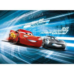 Disney Fototapete Cars, Blau, Papier, Kinder, 254x184 cm, Fsc, Tapeten Shop, Fototapeten