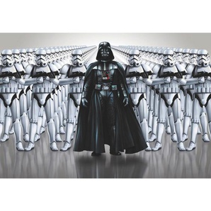 Disney Fototapete Star Wars, Grau, Schwarz, Weiß, Papier, 368x254 cm, Fsc, Made in Germany, Tapeten Shop, Fototapeten