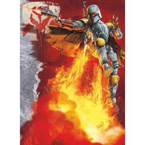 Disney Fototapete Star Wars, Gelb, Grau, Rot, Papier, 184x254 cm, Fsc, Made in Germany, Tapeten Shop, Fototapeten