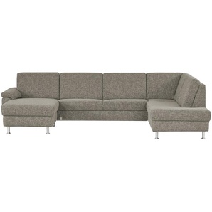 Diva Wohnlandschaft - braun - Materialmix - 330 cm - 90 cm - 195 cm | Möbel Kraft