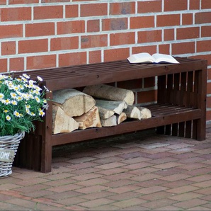 dobar Kaminholzregal Svensson, BxTxH:138x31x45 cm, Gartenbank mit Stauraum