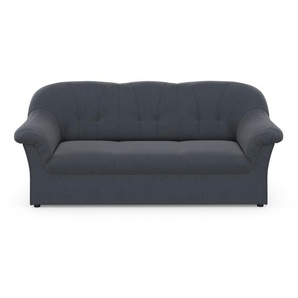 2,5-Sitzer DOMO COLLECTION Pegnitz Sofas Gr. B/H/T: 185cm x 82cm x 82cm, Feinstruktur, mit Wellenunterfederung, grau (dklgrau)