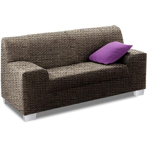 2-Sitzer DOMO COLLECTION Amando Sofas Gr. B/H/T: 142cm x 74cm x 79cm, Struktur, ohne Funktion, braun (braun/beige)