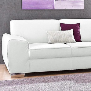 2-Sitzer DOMO COLLECTION Ricardo Sofas Gr. B/H/T: 204cm x 81cm x 95cm, Luxus-Kunstleder, ohne Funktion, weiß (altweiß)