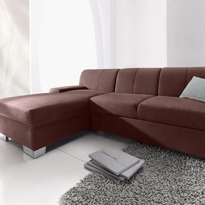 DOMO collection Ecksofa Star L-Form, wahlweise mit Bettfunktion