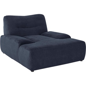 Loveseat DOMO COLLECTION Cesena Sessel Gr. Chenille-Optik, mit Wellenunterfederung, mit Wellenunterfederung, blau (dunkelblau)