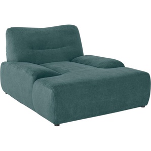 Loveseat DOMO COLLECTION Cesena Sessel Gr. Chenille-Optik, mit Wellenunterfederung, mit Wellenunterfederung, blau (petrol)