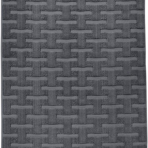 done.® Badematte Delia, Höhe 10 mm, rutschhemmend beschichtet, fußbodenheizungsgeeignet, Baumwolle, rechteckig, Badteppich, Uni-Farben, Hoch-Tief Effekt, reine Baumwolle, waschbar